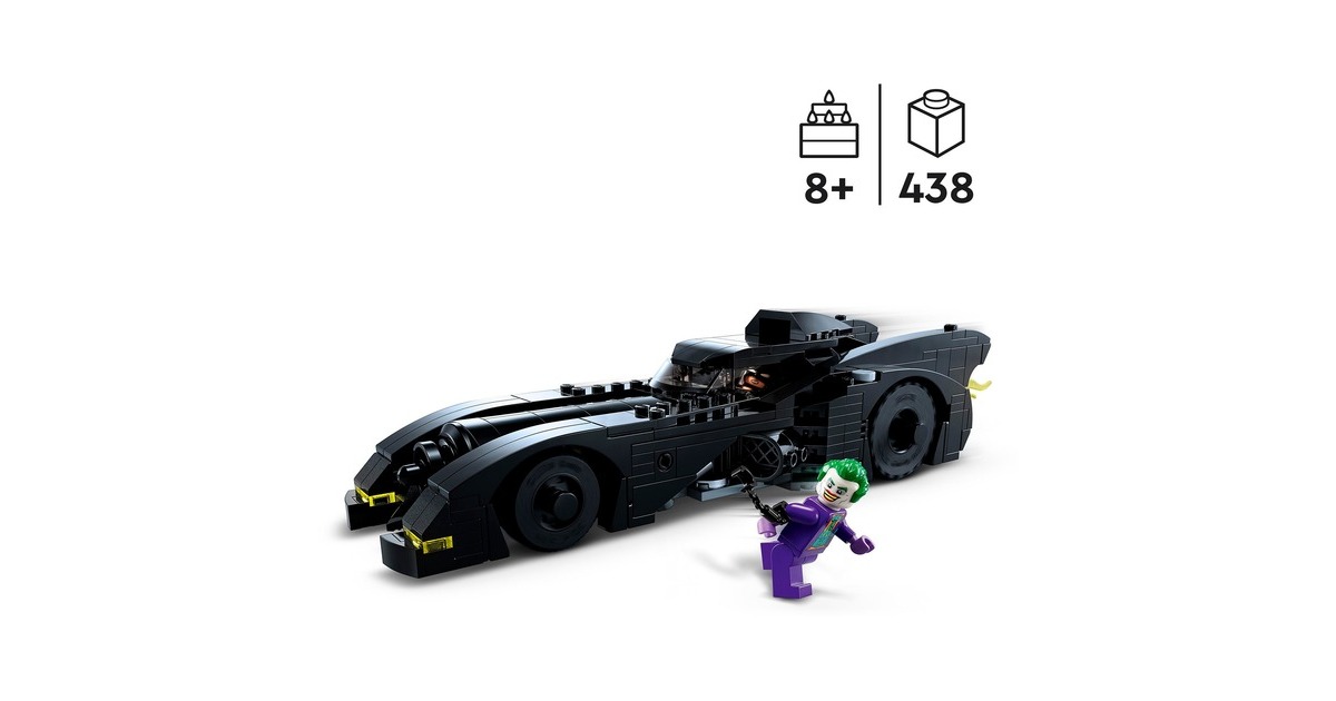 LEGO 76224 DC Super Heroes - Batmobile: Batman verfolgt den Joker, Konstruktionsspielzeug
