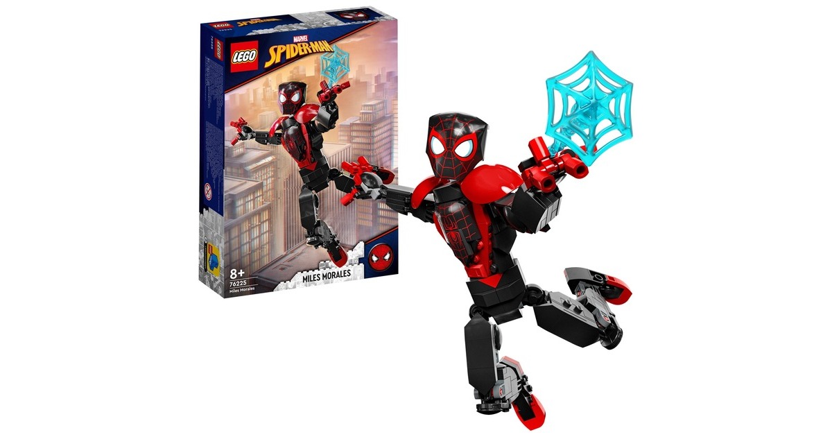LEGO 76225 Marvel Super Heroes Miles Morales Figur, Konstruktionsspielzeug(vollbeweglich)
