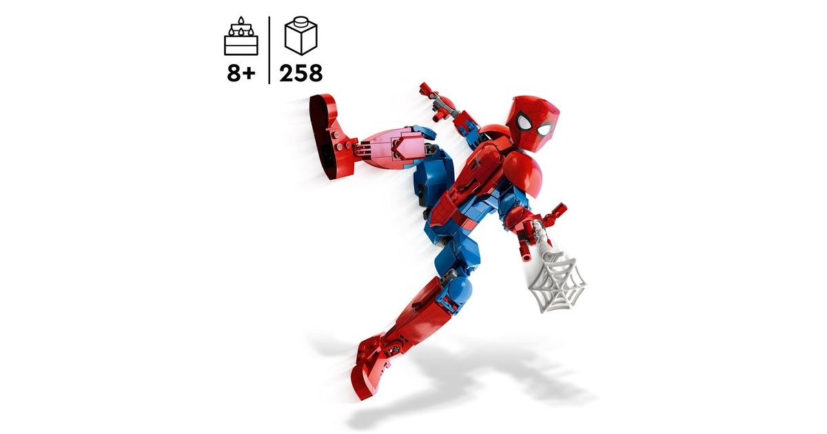 LEGO 76226 Marvel Super Heroes Spider-Man Figur, Konstruktionsspielzeug(vollbeweglich)