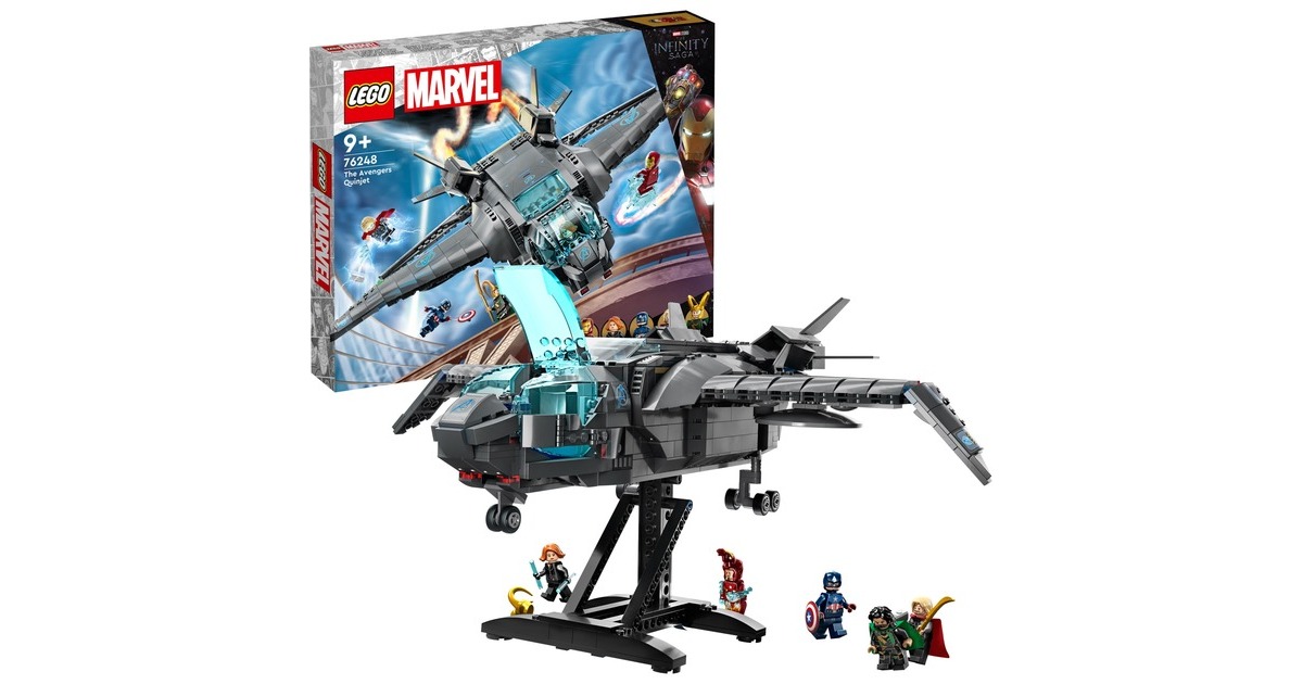 LEGO 76248 Marvel Der Quinjet der Avengers, Konstruktionsspielzeug