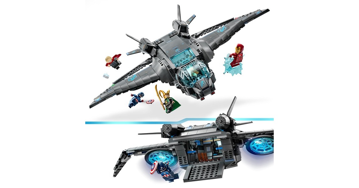 LEGO 76248 Marvel Der Quinjet der Avengers, Konstruktionsspielzeug