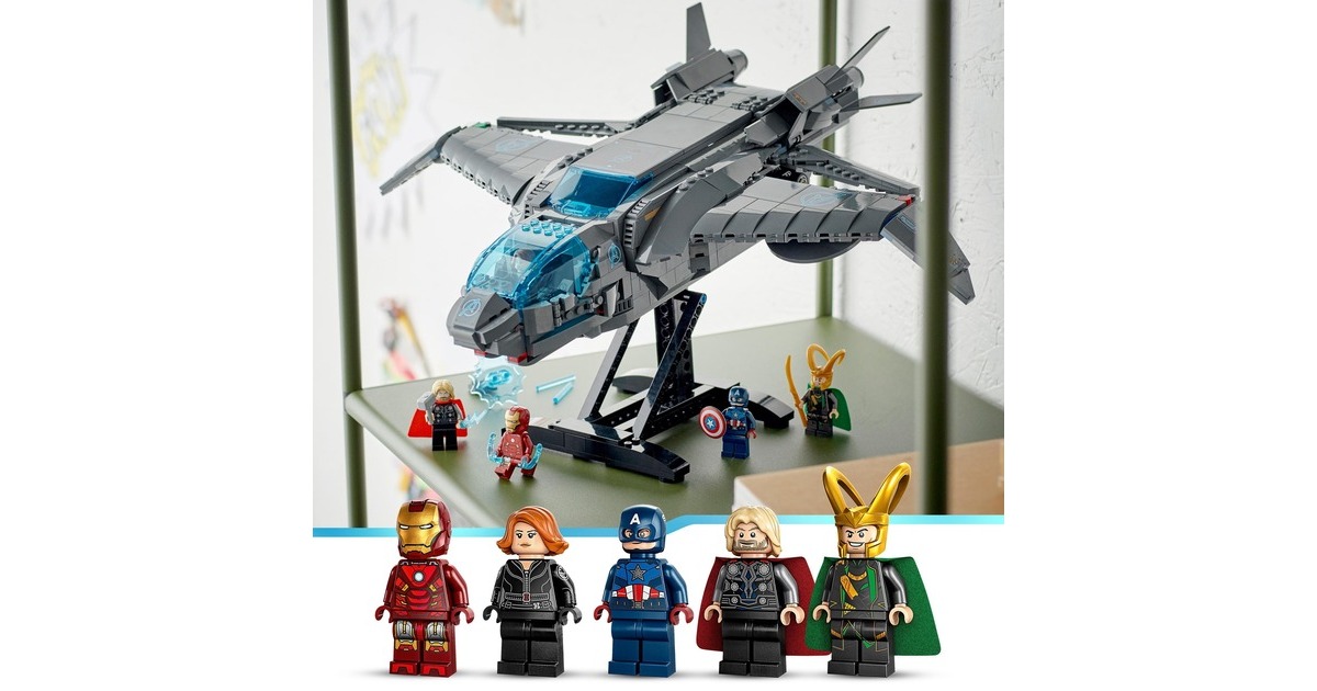 LEGO 76248 Marvel Der Quinjet der Avengers, Konstruktionsspielzeug