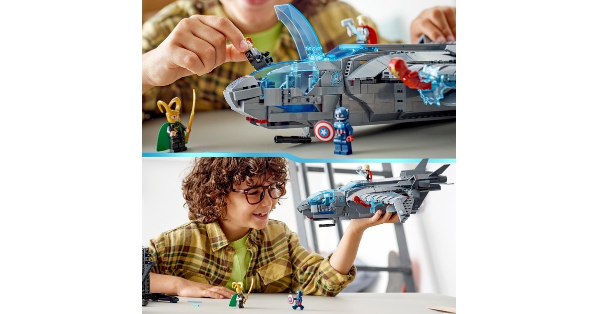 LEGO 76248 Marvel Der Quinjet der Avengers, Konstruktionsspielzeug