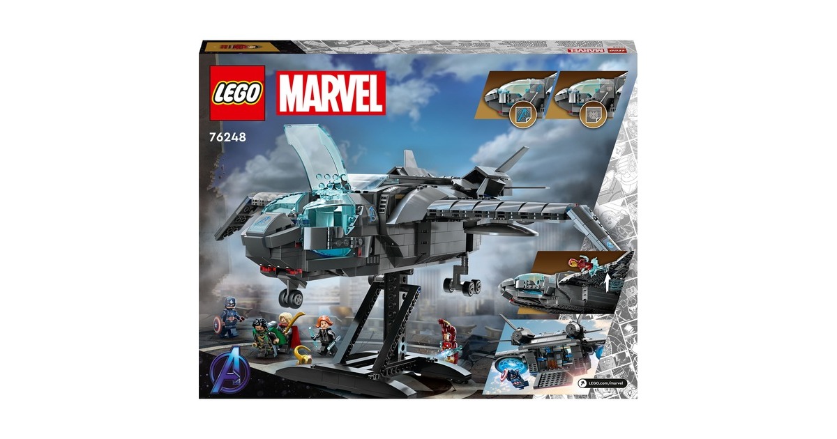 LEGO 76248 Marvel Der Quinjet der Avengers, Konstruktionsspielzeug