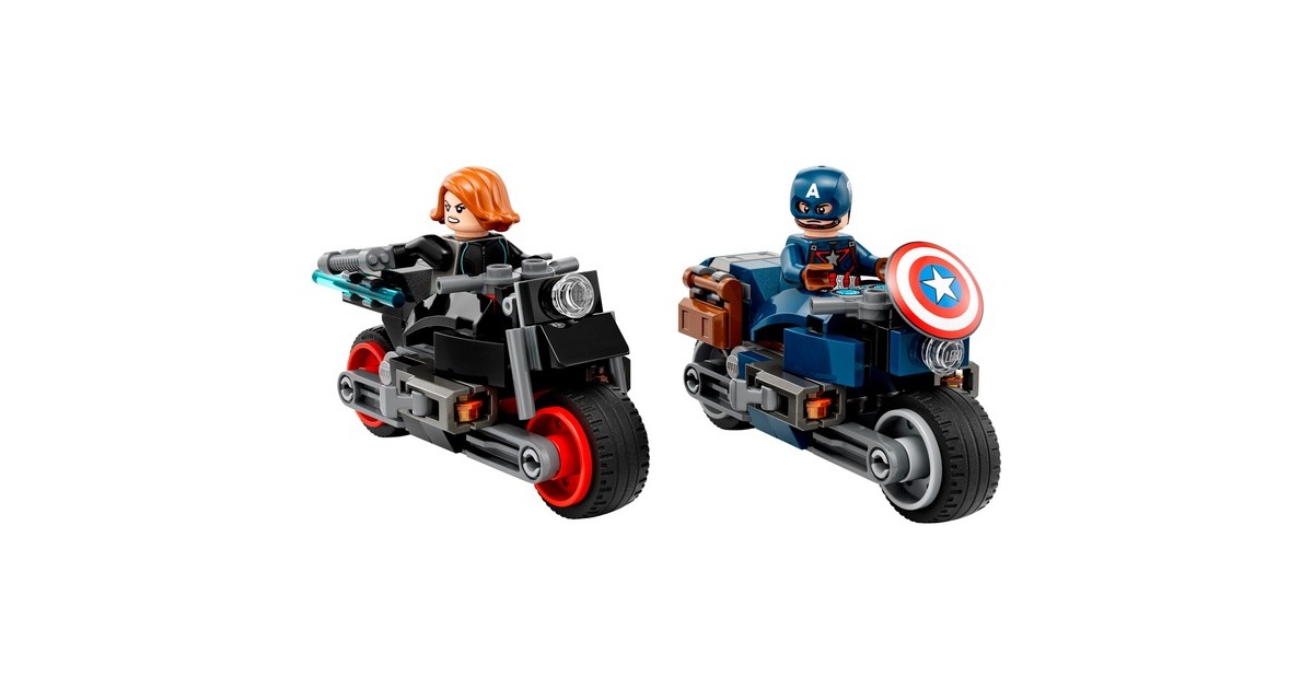 LEGO 76260 Marvel Super Heroes Black Widows & Captain Americas Motorräder, Konstruktionsspielzeug