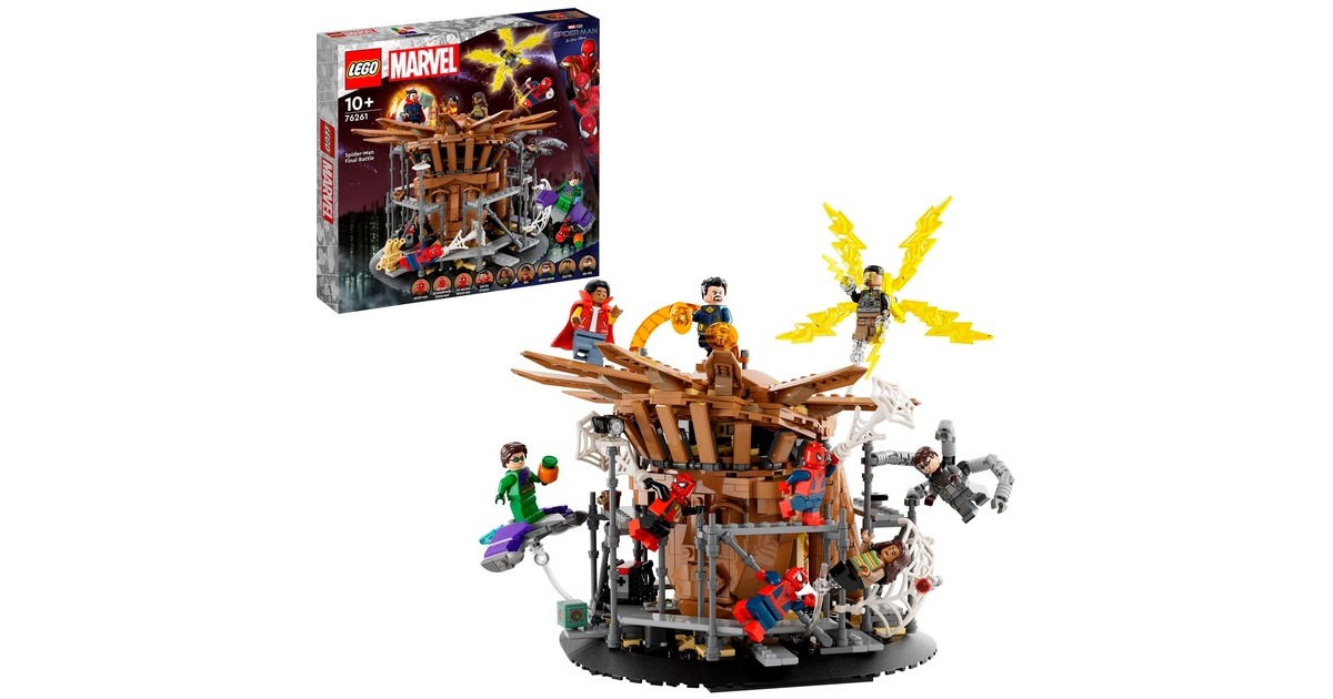LEGO 76261 Marvel Super Heroes Spider-Mans großer Showdowns, Konstruktionsspielzeug
