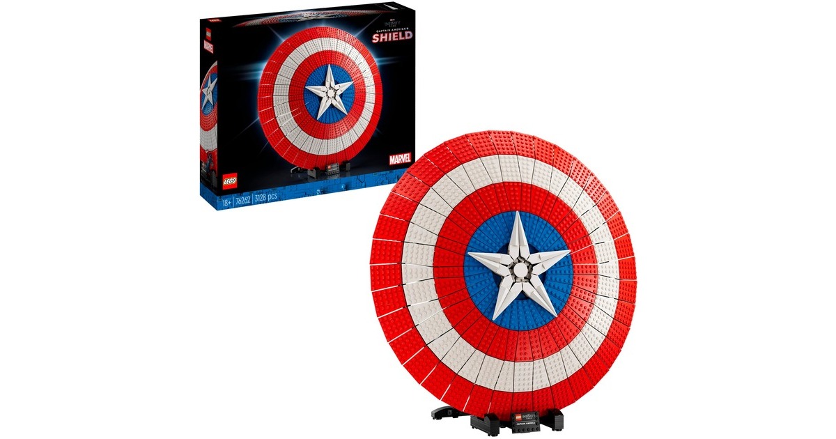LEGO 76262 Marvel Super Heroes Captain Americas Schild, Konstruktionsspielzeug