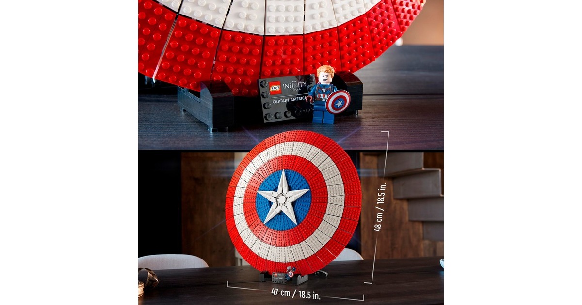 LEGO 76262 Marvel Super Heroes Captain Americas Schild, Konstruktionsspielzeug