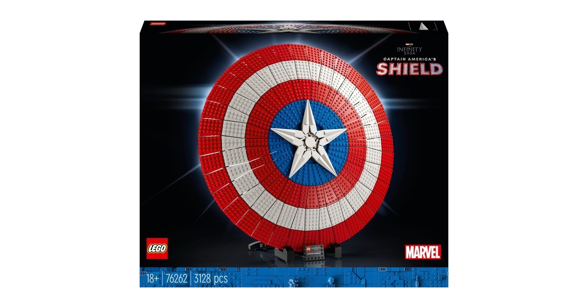 LEGO 76262 Marvel Super Heroes Captain Americas Schild, Konstruktionsspielzeug