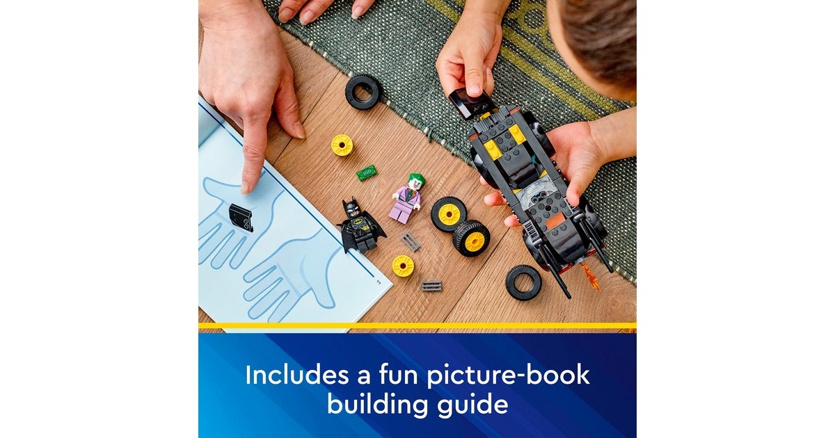 LEGO 76264 DC Super Heroes Verfolgungsjagd im Batmobile: Batman vs. Joker, Konstruktionsspielzeug