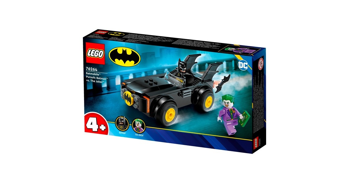 LEGO 76264 DC Super Heroes Verfolgungsjagd im Batmobile: Batman vs. Joker, Konstruktionsspielzeug