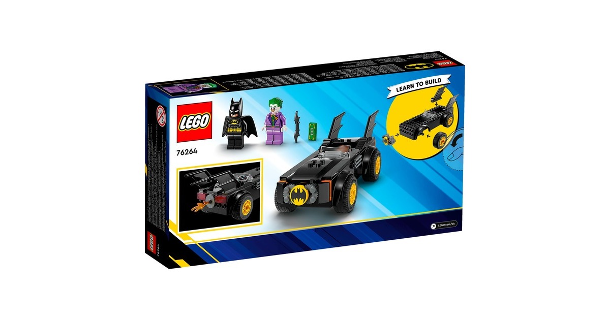 LEGO 76264 DC Super Heroes Verfolgungsjagd im Batmobile: Batman vs. Joker, Konstruktionsspielzeug