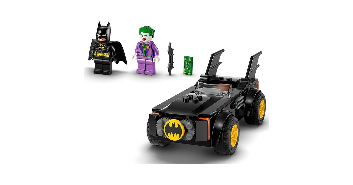 LEGO 76264 DC Super Heroes Verfolgungsjagd im Batmobile: Batman vs. Joker, Konstruktionsspielzeug