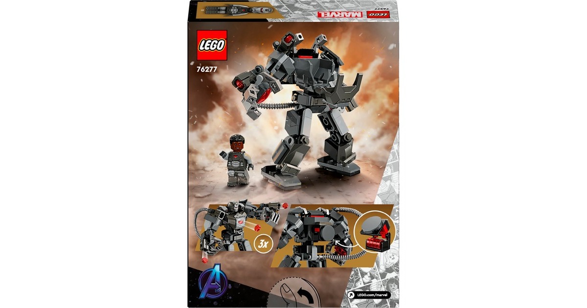 LEGO 76277 Marvel Super Heroes War Machine Mech, Konstruktionsspielzeug