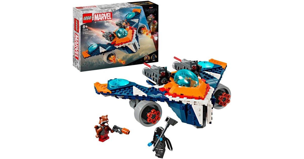 LEGO 76278 Marvel Super Heroes Rockets Raumschiff vs. Ronan, Konstruktionsspielzeug