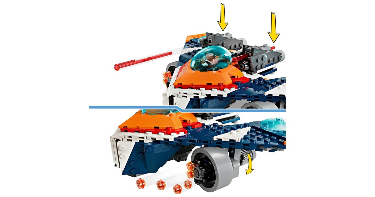 LEGO 76278 Marvel Super Heroes Rockets Raumschiff vs. Ronan, Konstruktionsspielzeug