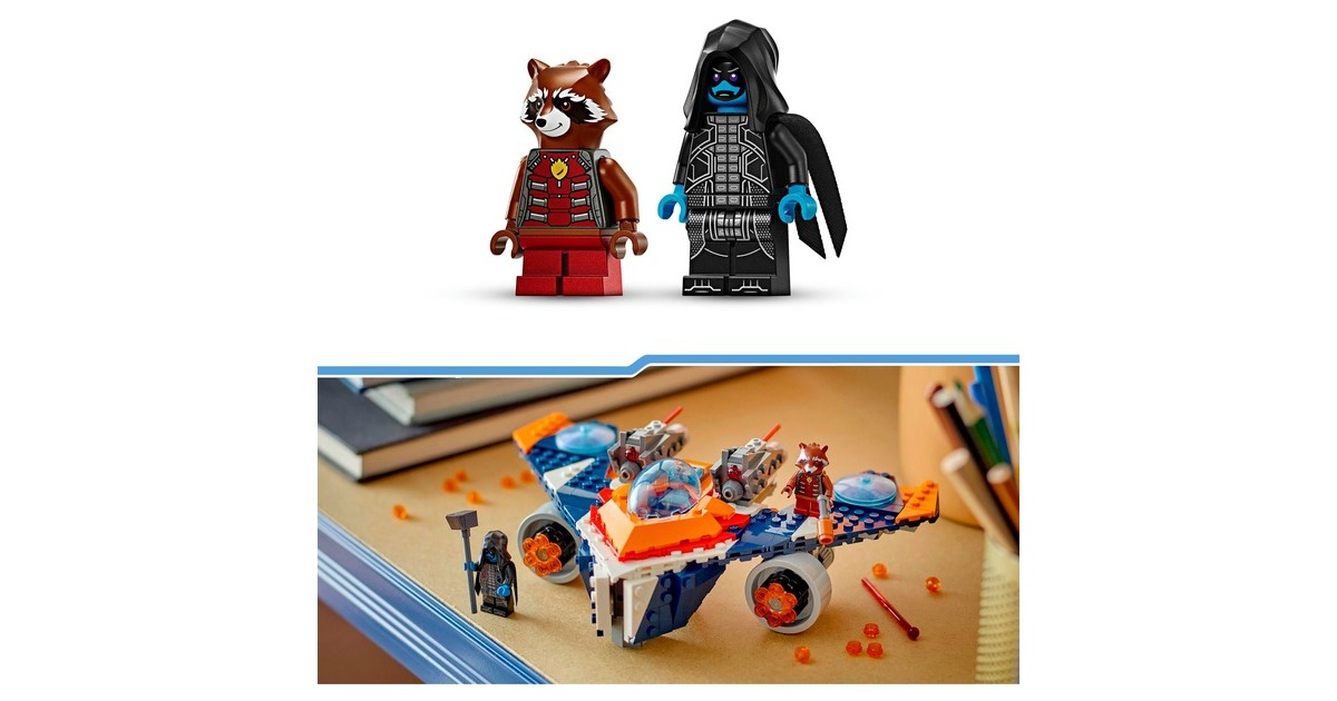 LEGO 76278 Marvel Super Heroes Rockets Raumschiff vs. Ronan, Konstruktionsspielzeug