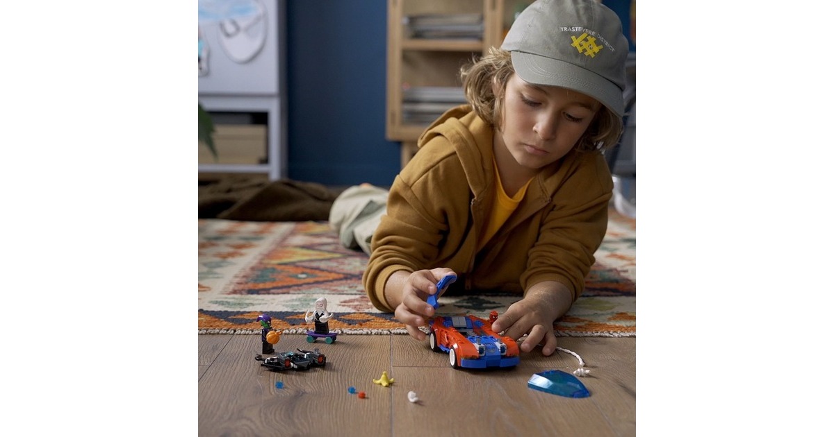 LEGO 76279 Marvel Super Heroes Spider-Mans Rennauto & Venom Green Goblin, Konstruktionsspielzeug