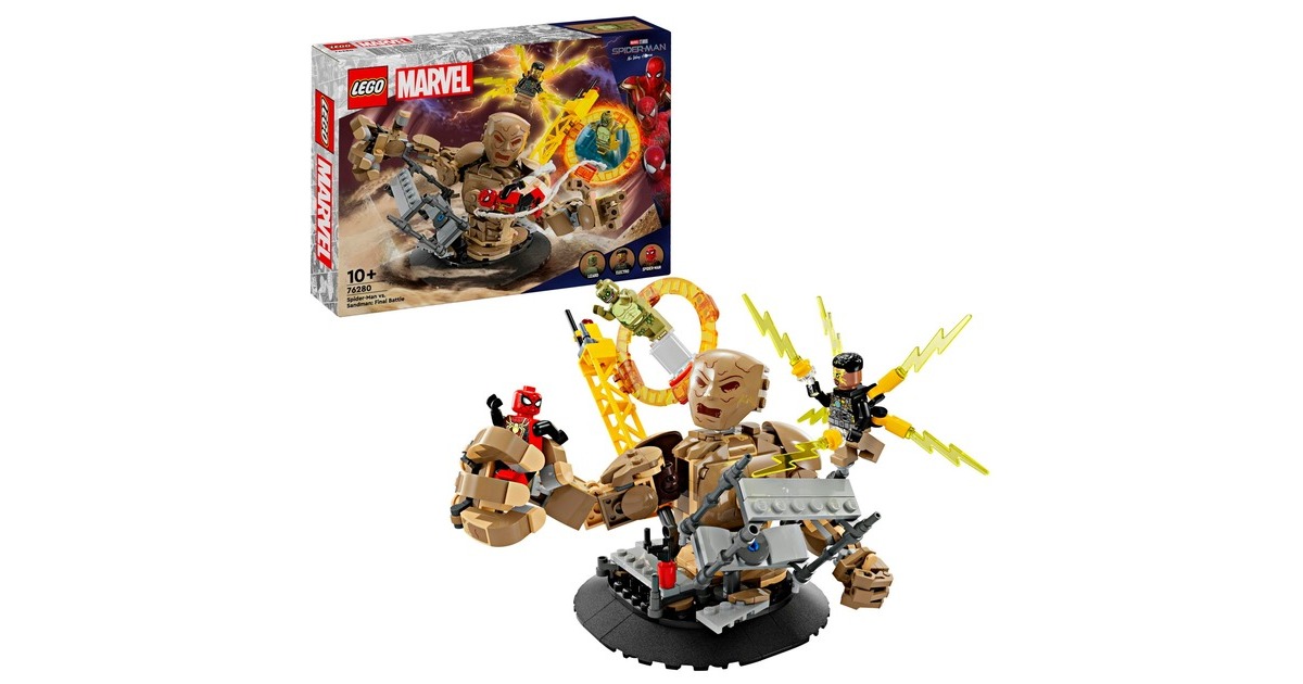 LEGO 76280 Marvel Super Heroes Spider-Man vs. Sandman: Showdown, Konstruktionsspielzeug