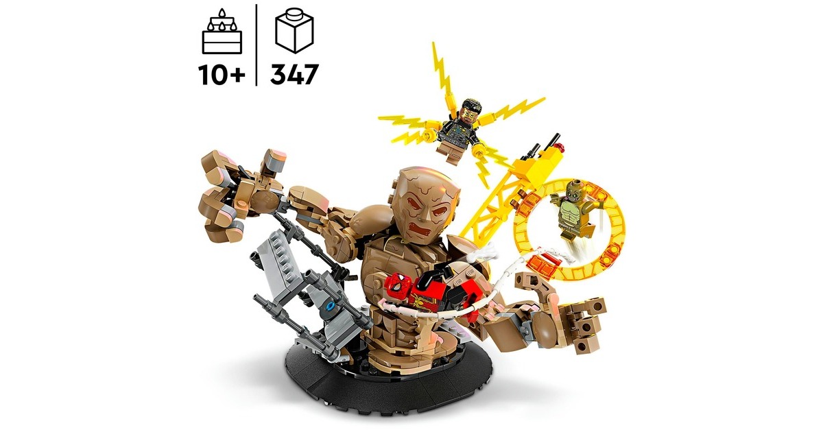 LEGO 76280 Marvel Super Heroes Spider-Man vs. Sandman: Showdown, Konstruktionsspielzeug
