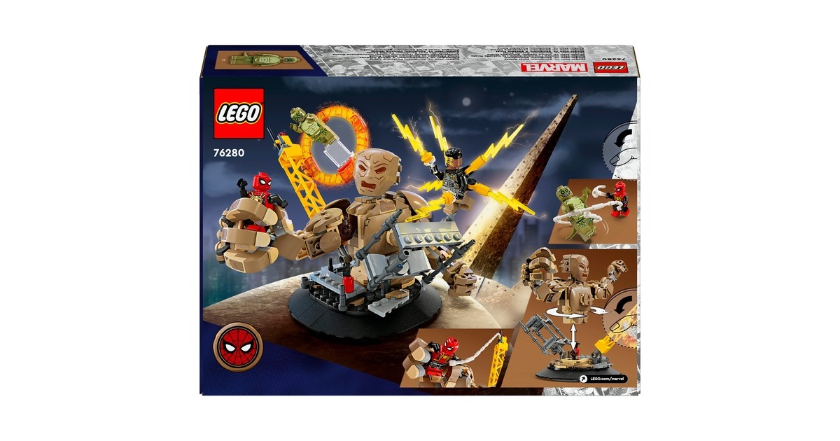 LEGO 76280 Marvel Super Heroes Spider-Man vs. Sandman: Showdown, Konstruktionsspielzeug