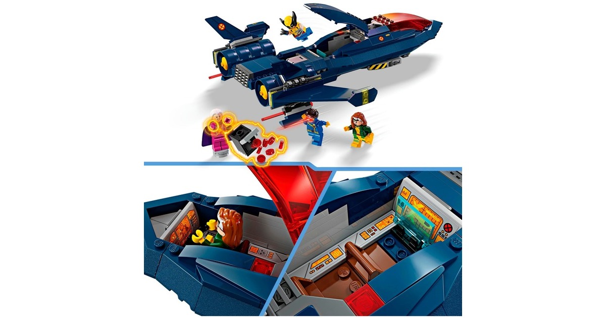 LEGO 76281 Marvel Super Heroes X-Jet der X-Men, Konstruktionsspielzeug