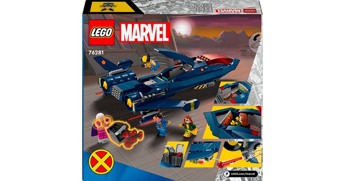 LEGO 76281 Marvel Super Heroes X-Jet der X-Men, Konstruktionsspielzeug