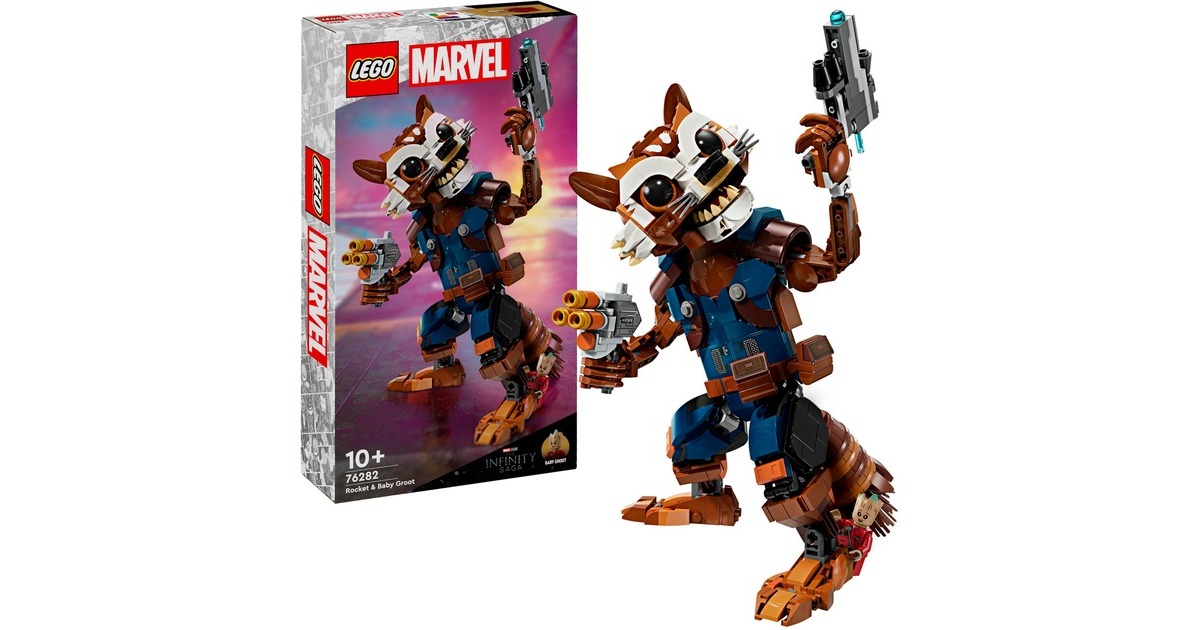 LEGO 76282 Marvel Super Heroes Rocket & Baby Groot, Konstruktionsspielzeug