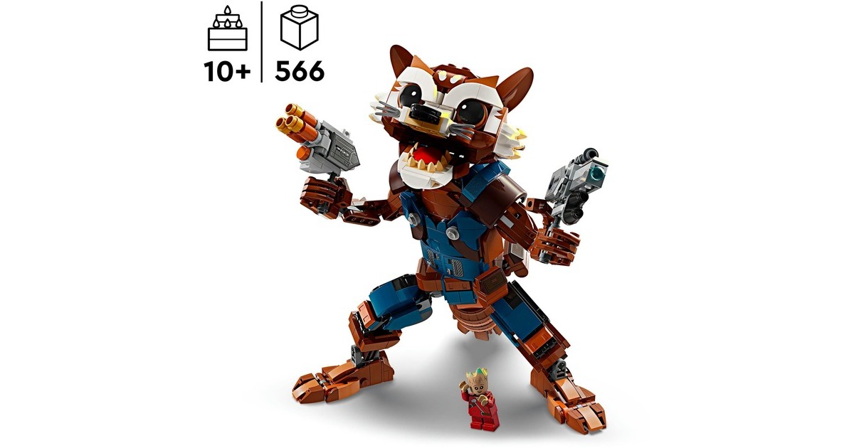 LEGO 76282 Marvel Super Heroes Rocket & Baby Groot, Konstruktionsspielzeug