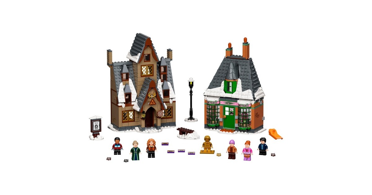 LEGO 76388 Harry Potter Besuch in Hogsmeade, Konstruktionsspielzeug(Set zum 20. Jubiläum mit Ron als goldene Minifigur)