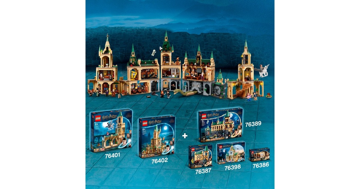 LEGO 76402 Harry Potter Hogwarts: Dumbledores Büro, Konstruktionsspielzeug(Schloss Erweiterung mit Gryffindors Schwert, 6 Minifiguren und Sprechendem Hut)