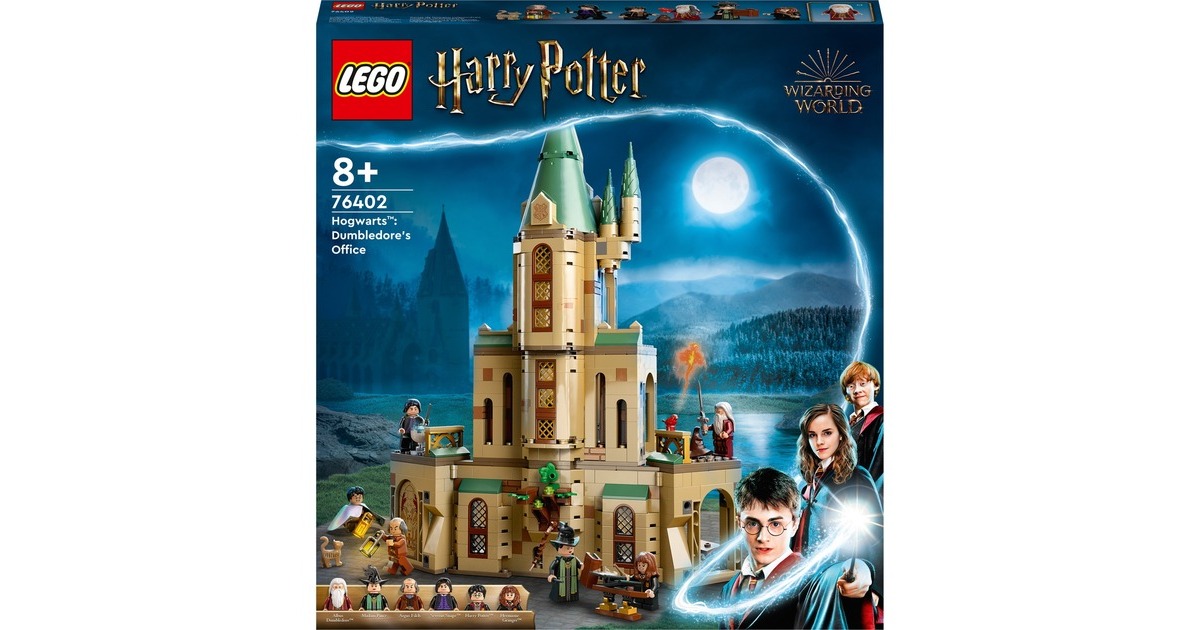 LEGO 76402 Harry Potter Hogwarts: Dumbledores Büro, Konstruktionsspielzeug(Schloss Erweiterung mit Gryffindors Schwert, 6 Minifiguren und Sprechendem Hut)