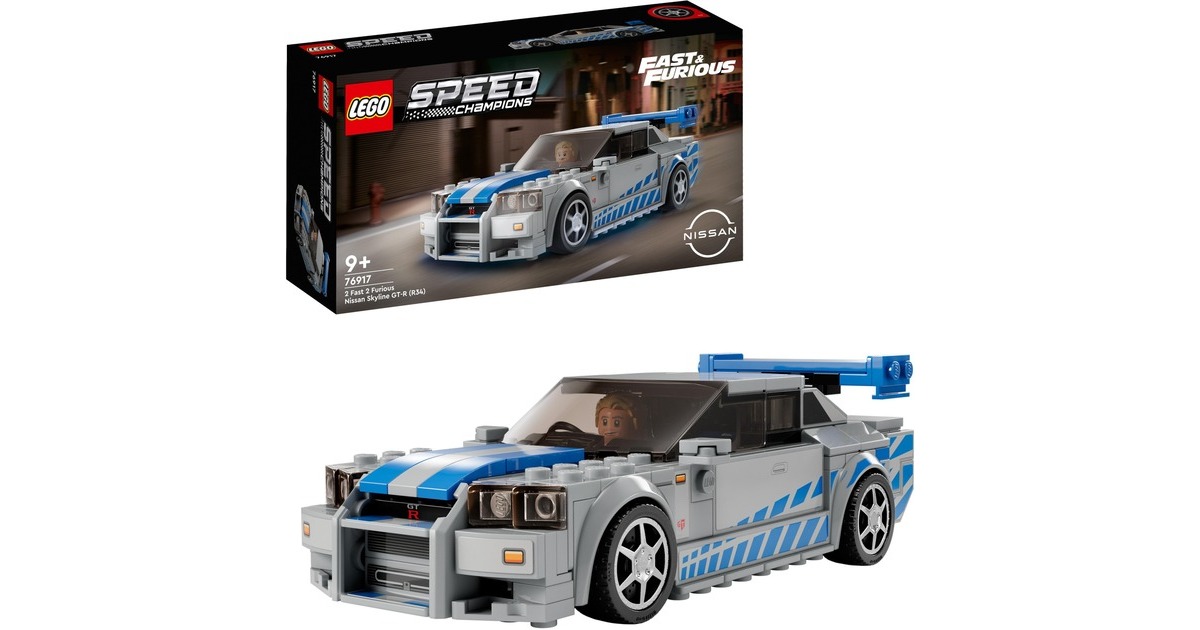 LEGO 76917 Speed Champions: 2 Fast 2 Furious – Nissan Skyline GT-R, Konstruktionsspielzeug
