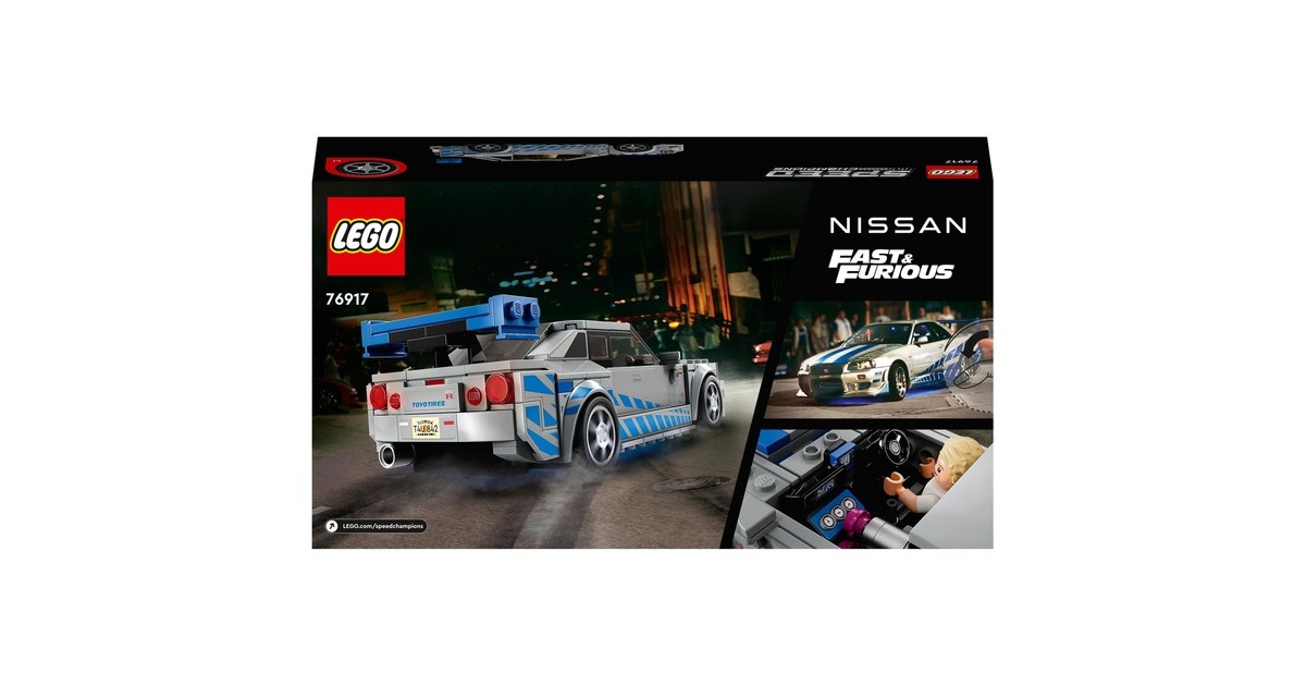 LEGO 76917 Speed Champions: 2 Fast 2 Furious – Nissan Skyline GT-R, Konstruktionsspielzeug