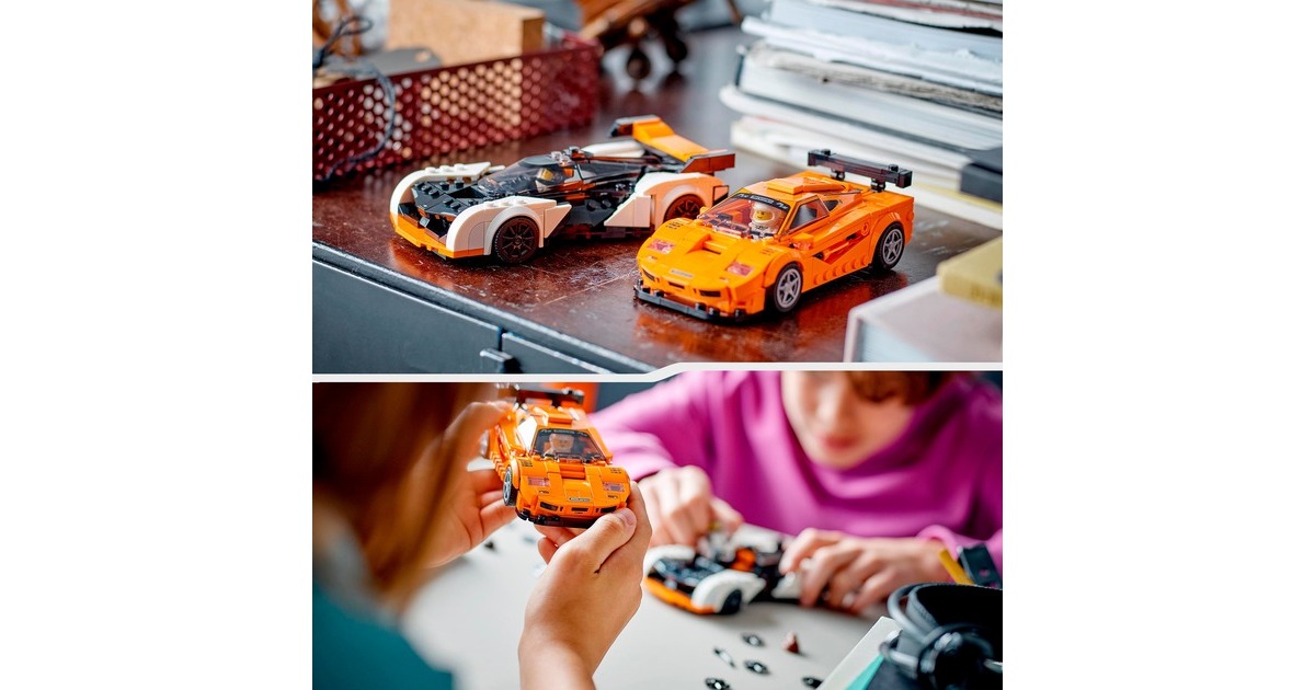 LEGO 76918 Speed Champions McLaren Solus GT & Mc Laren F1 LM, Konstruktionsspielzeug