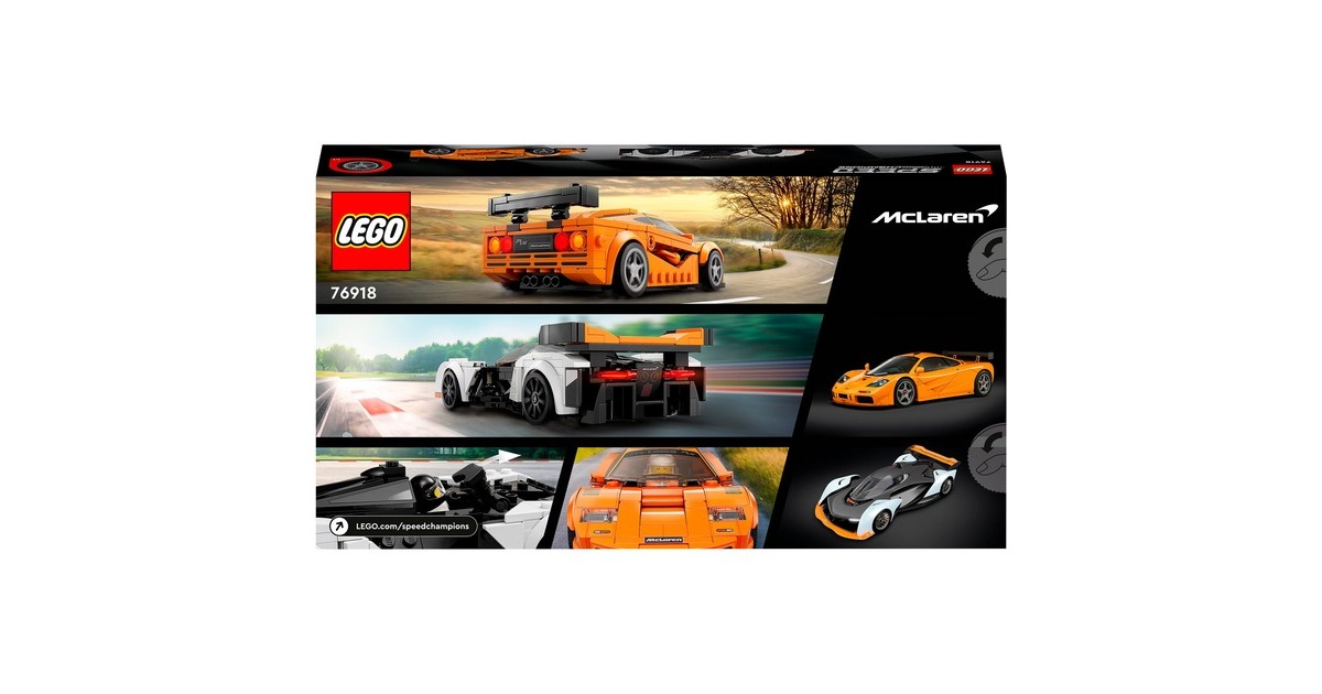 LEGO 76918 Speed Champions McLaren Solus GT & Mc Laren F1 LM, Konstruktionsspielzeug