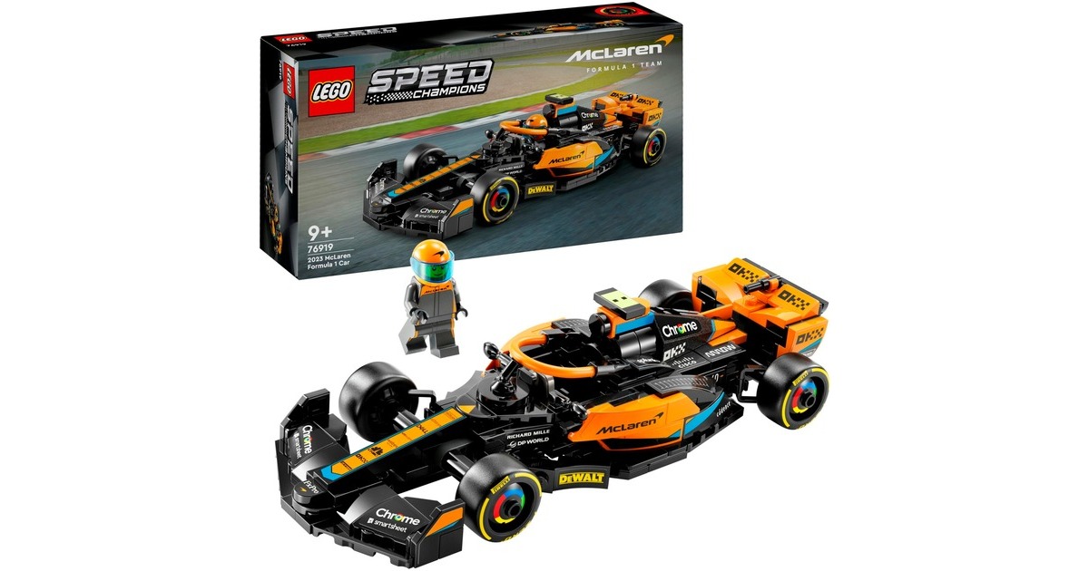 LEGO 76919 Speed Champions McLaren Formel-1 Rennwagen 2023, Konstruktionsspielzeug