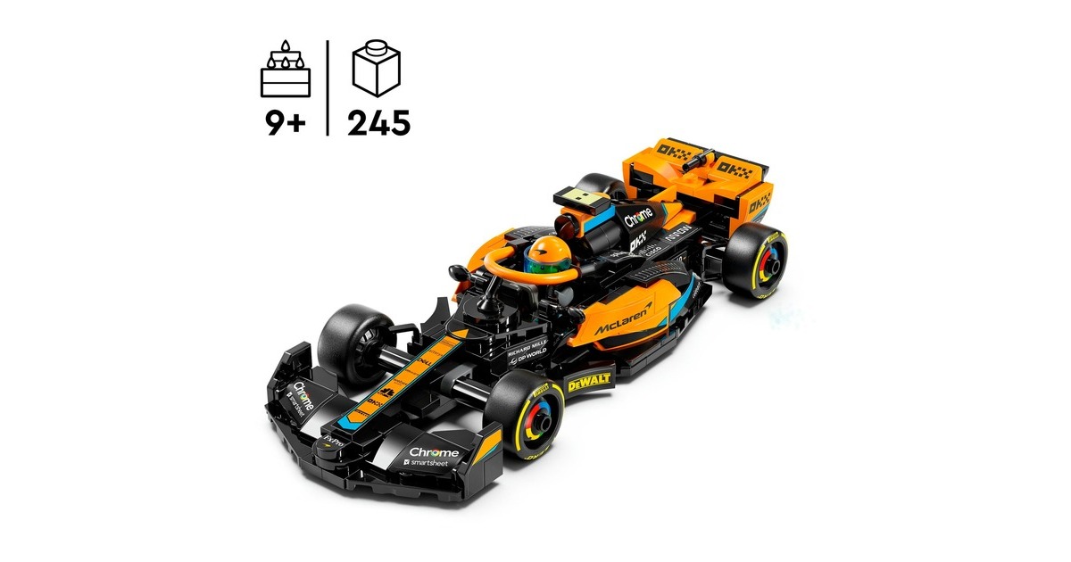 LEGO 76919 Speed Champions McLaren Formel-1 Rennwagen 2023, Konstruktionsspielzeug