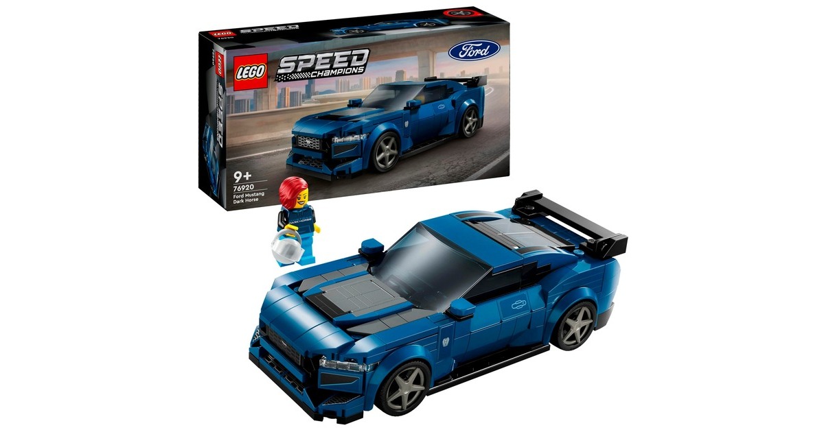 LEGO 76920 Speed Champions Ford Mustang Dark Horse Sportwagen, Konstruktionsspielzeug