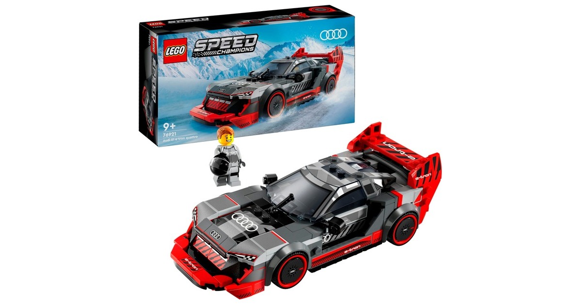 LEGO 76921 Speed Champions Audi S1 e-tron quattro Rennwagen, Konstruktionsspielzeug