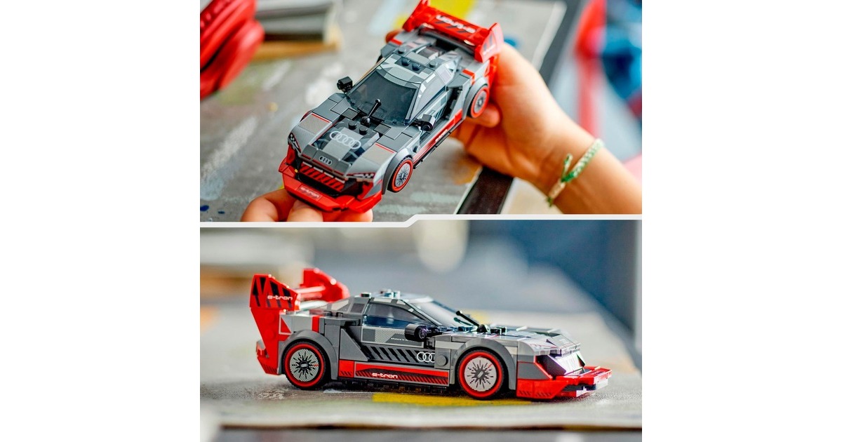 LEGO 76921 Speed Champions Audi S1 e-tron quattro Rennwagen, Konstruktionsspielzeug