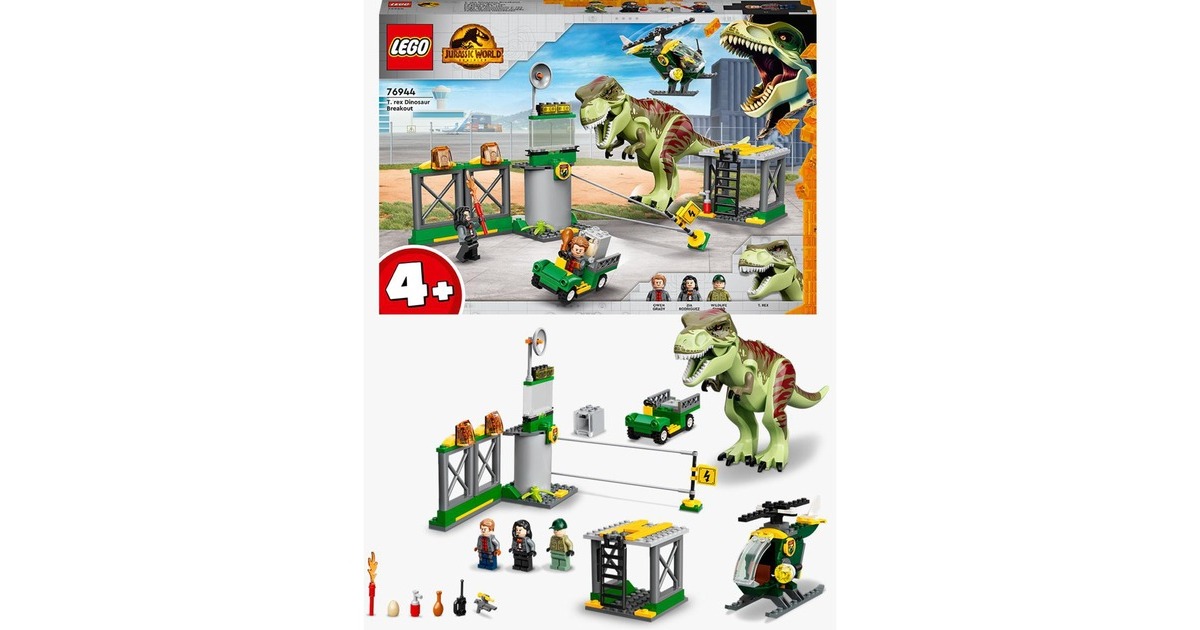 LEGO 76944 Jurassic World T. Rex Ausbruch, Konstruktionsspielzeug