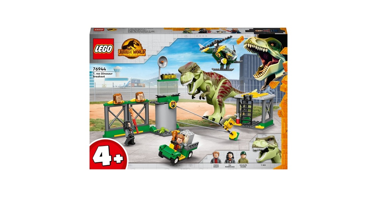 LEGO 76944 Jurassic World T. Rex Ausbruch, Konstruktionsspielzeug