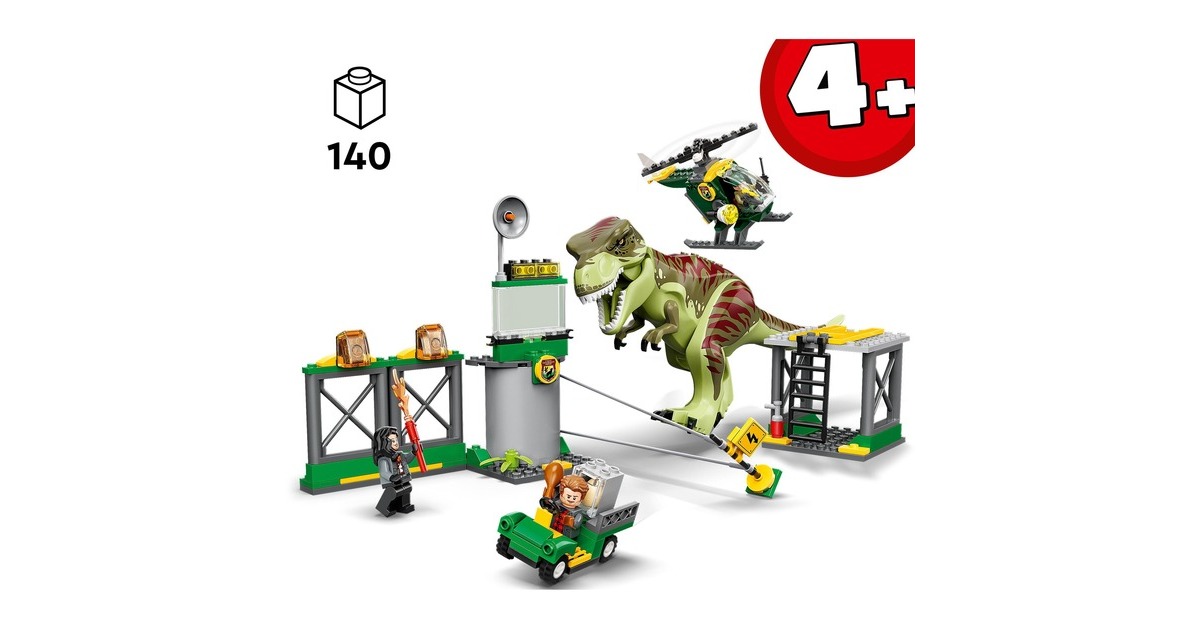 LEGO 76944 Jurassic World T. Rex Ausbruch, Konstruktionsspielzeug