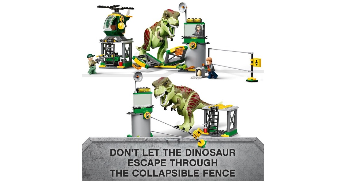 LEGO 76944 Jurassic World T. Rex Ausbruch, Konstruktionsspielzeug