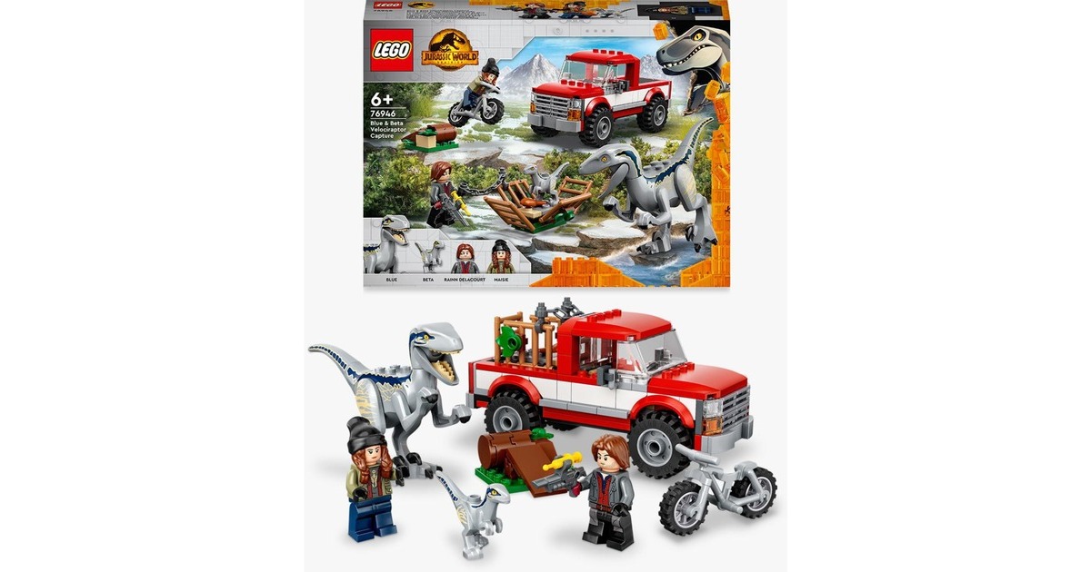 LEGO 76946 Jurassic World Blue & Beta in der Velociraptor-Falle, Konstruktionsspielzeug