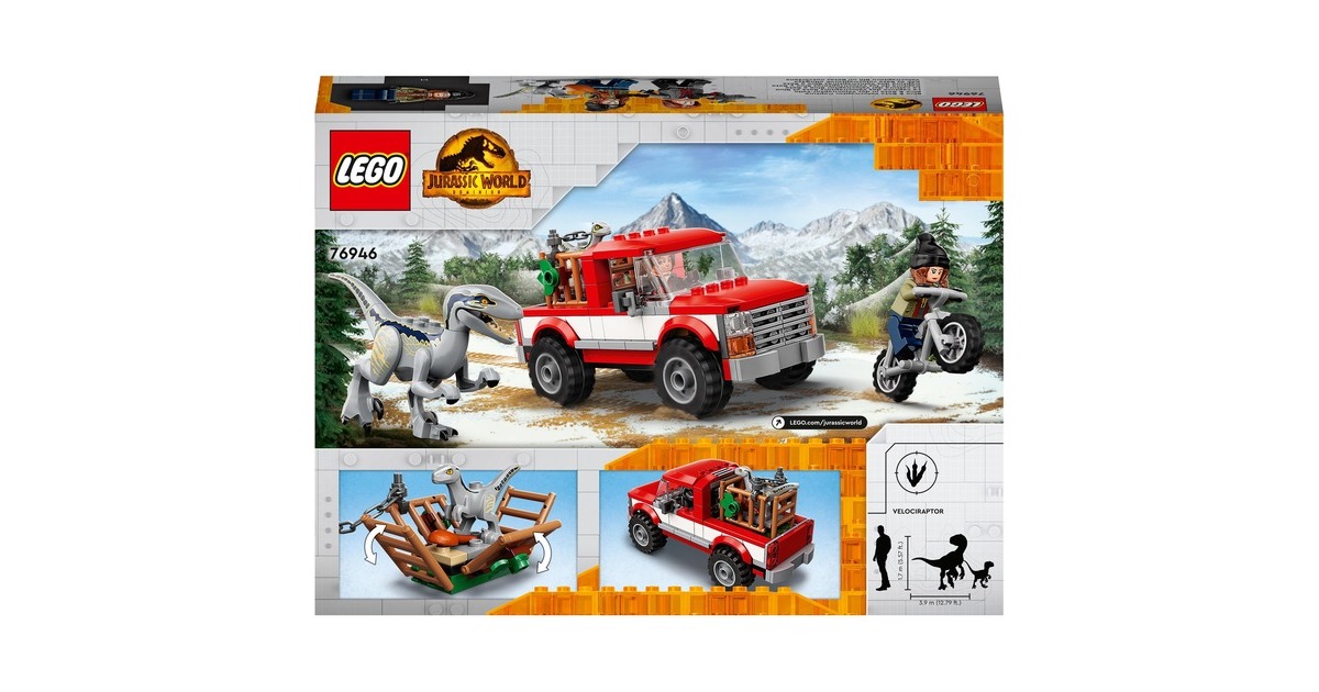 LEGO 76946 Jurassic World Blue & Beta in der Velociraptor-Falle, Konstruktionsspielzeug