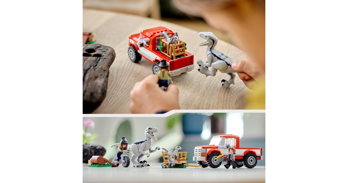 LEGO 76946 Jurassic World Blue & Beta in der Velociraptor-Falle, Konstruktionsspielzeug