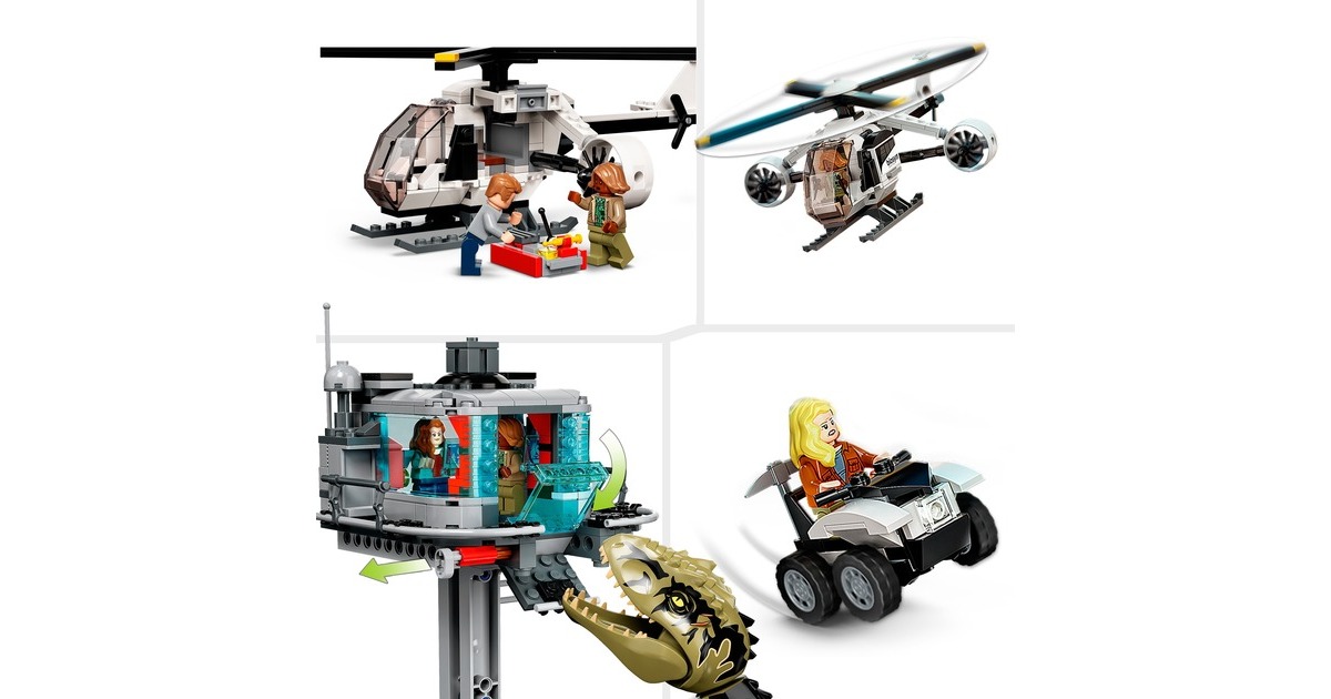 LEGO 76949 Jurassic World Giganotosaurus & Therizinosaurus Angriff, Konstruktionsspielzeug