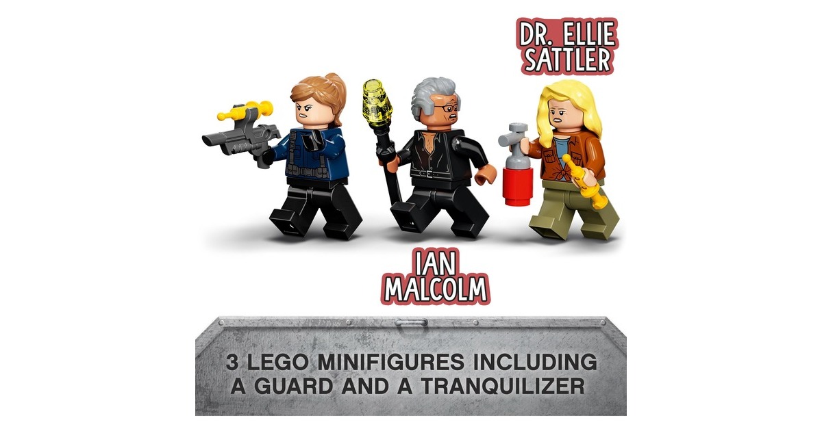 LEGO 76951 Jurassic World Pyroraptor & Dilophosaurus Transport, Konstruktionsspielzeug